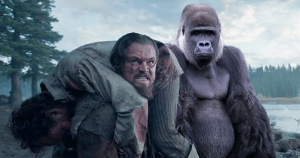 DiCaprio with gorilla