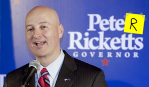 Peter Ricketts with his new campaign logo