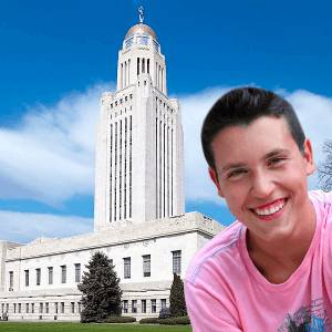 freshman with capitol building