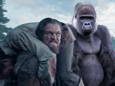 DiCaprio with gorilla