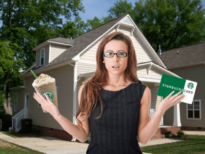 homeowner with Starbucks giftcard